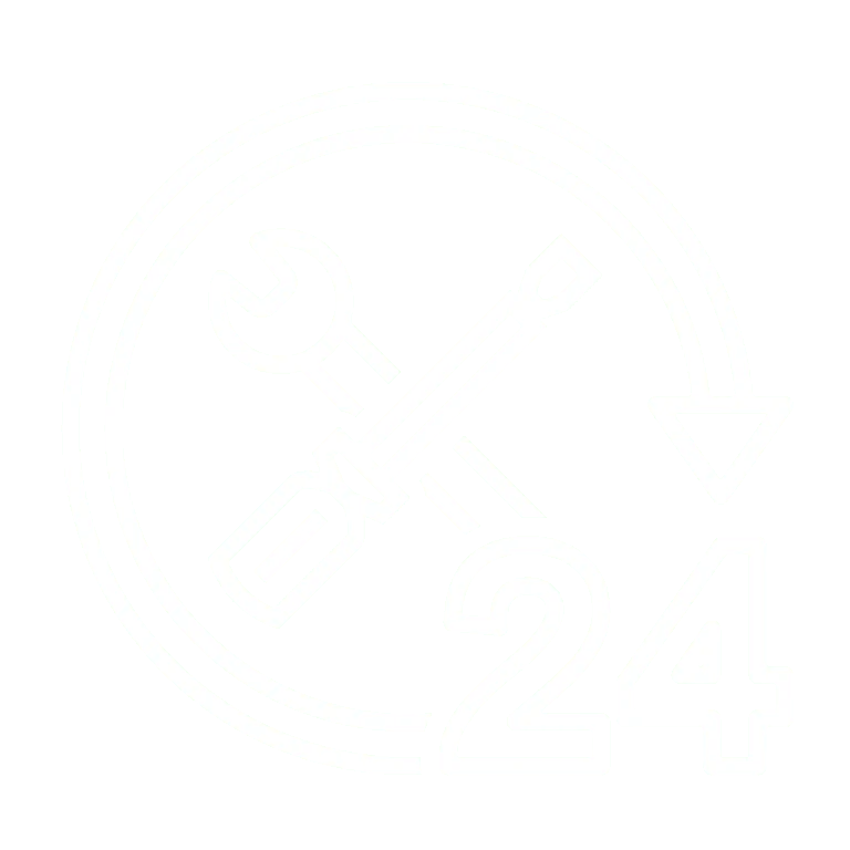 24-hour service icon with tools.