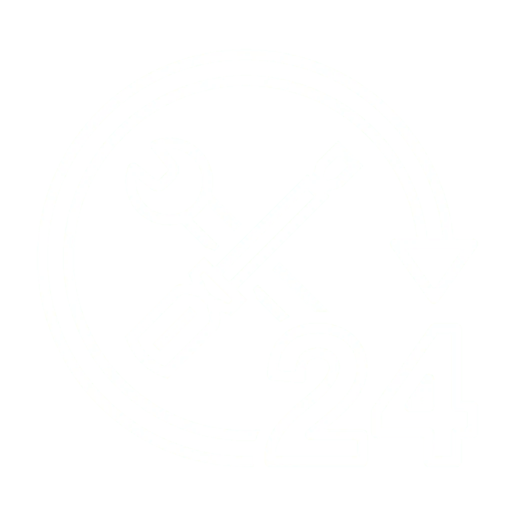 24-hour service icon with tools.