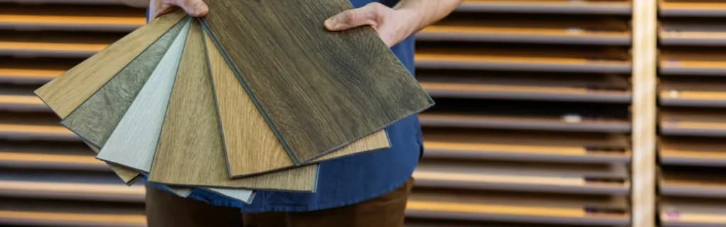 man holding floorings