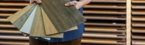 man holding floorings