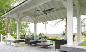 Decking image featuring outdoor living materials and railing systems